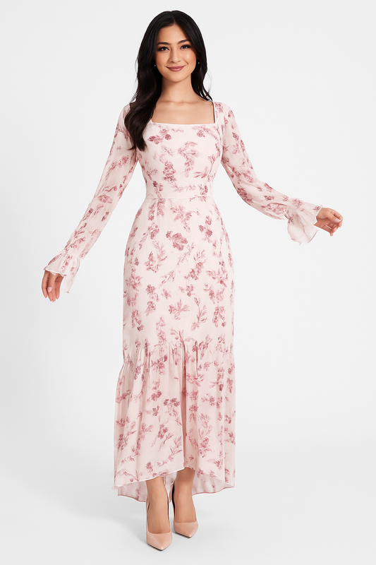 Floral Chiffon Dress